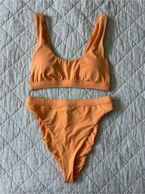 Dippin’ Daisy Orange Two-Piece Bikini Set Size Small